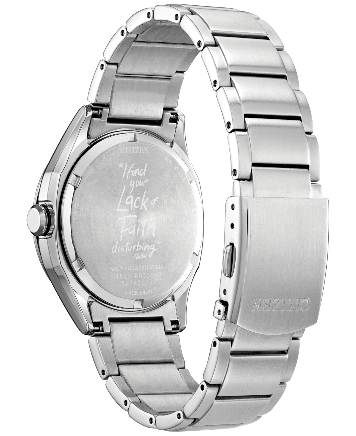 Star Wars by Citizen Luke & Vader Duel Silver-Tone Stainless Steel Bracelet Watch 41mm - Silver-tone