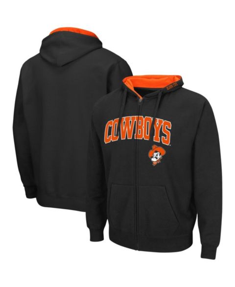 Мужское худи Colosseum Oklahoma State Cowboys Arch & Logo 3.0 Full-Zip, цвет: Чёрный