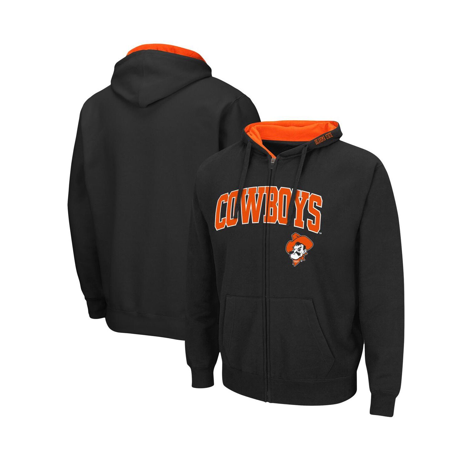 Men's Oklahoma State Cowboys Arch & Logo 3.0 Full-Zip Hoodie