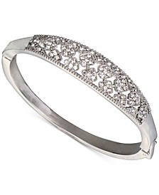 Silver-Tone Crystal Filigree Bangle Bracelet, Created for Macy's