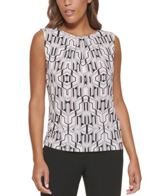 macy's calvin klein sleeveless blouse