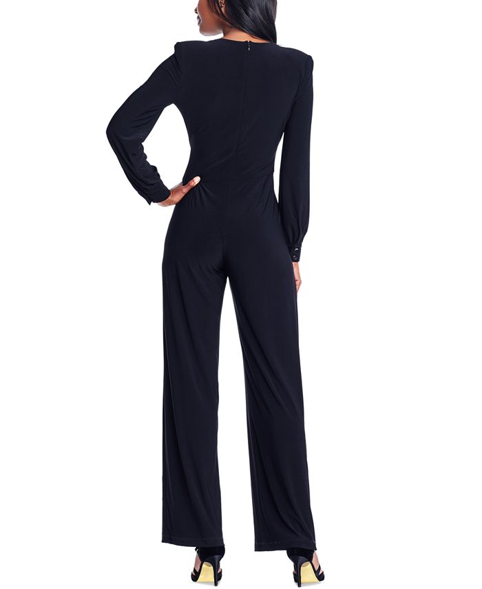 Adrianna Papell V-Neck Wrap-Style Jumpsuit - Macy's