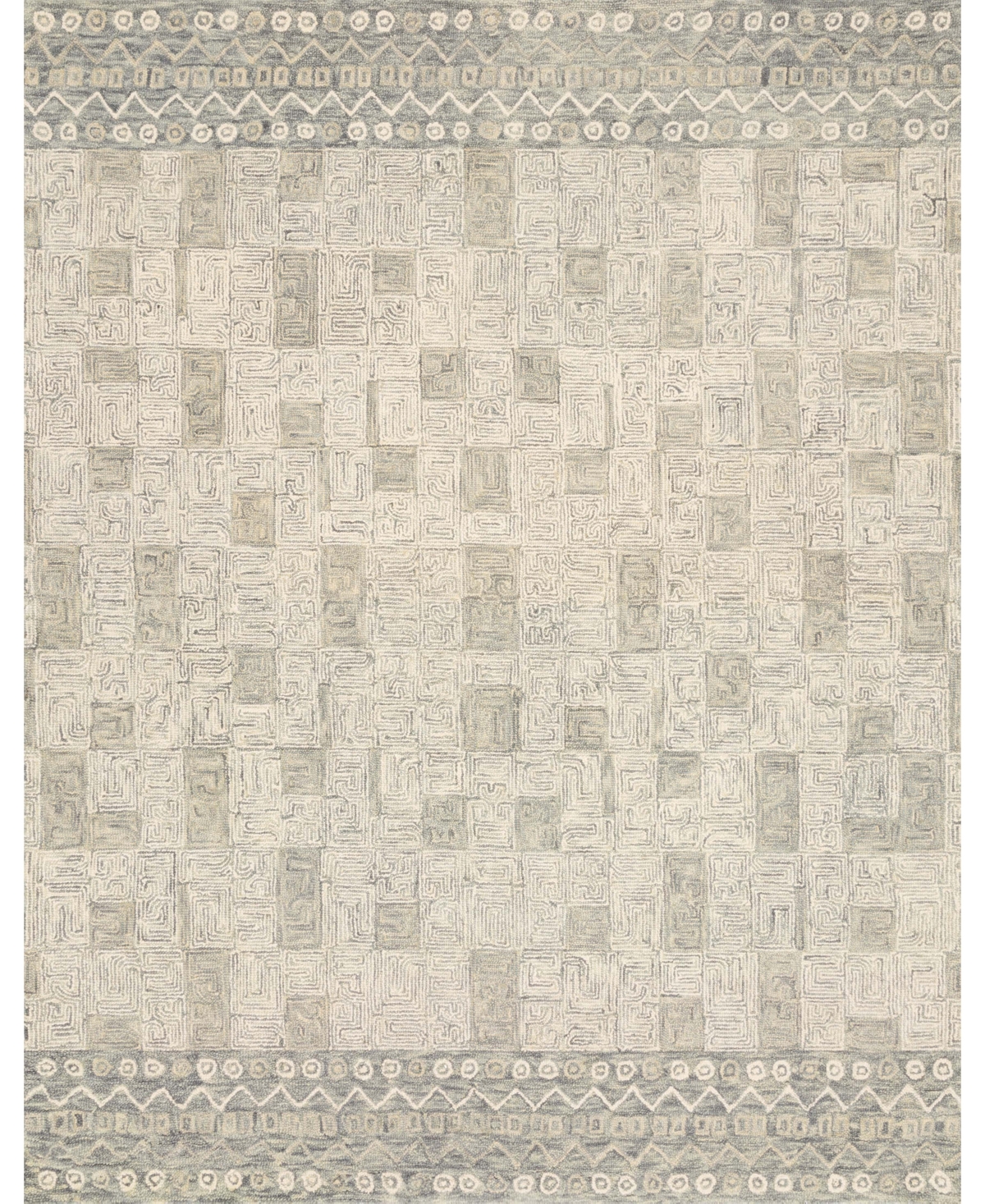 Justina Blakeney Priti Prt-04 5' x 7'6in Area Rug - Gray, Beige