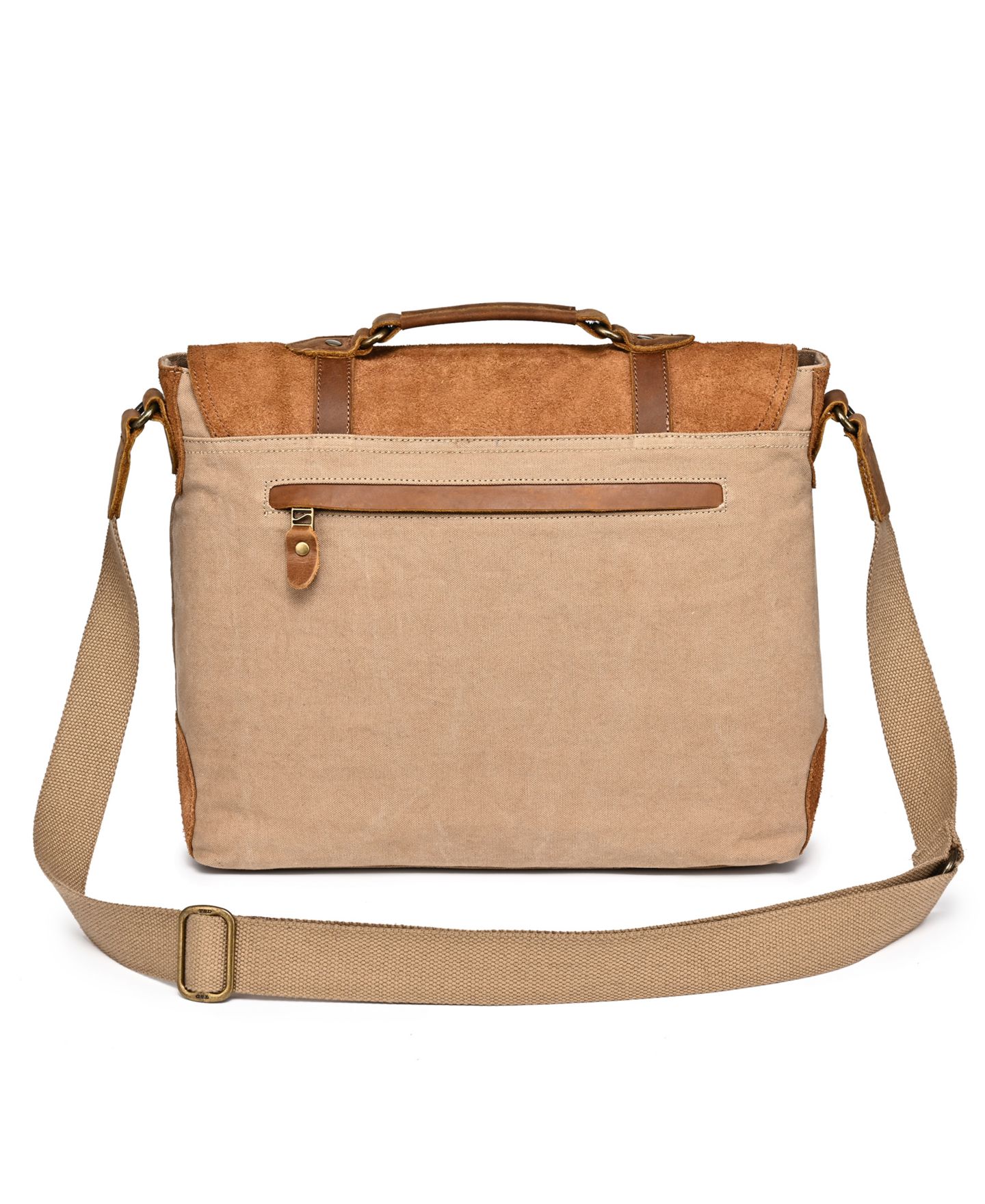 Женская сумка TSD BRAND Valley Oak Canvas Messenger, цвет: Хаки — фото 4