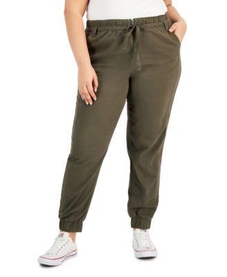 zip front joggers