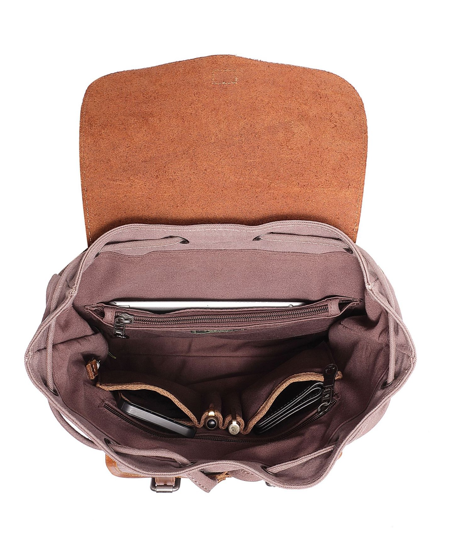 Рюкзак TSD BRAND Bigleaf Canvas, цвет: Коричневый — фото 9