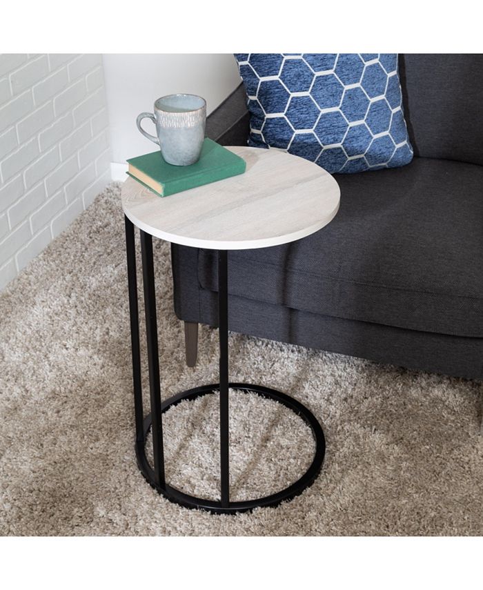Honey Can Do Round C End Table: Stylish & Functional Accent Furniture