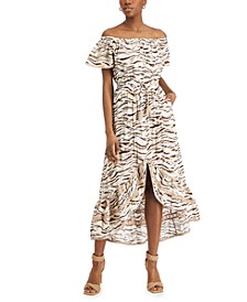 Tiger-Print Midi Dress, Created for Macy's