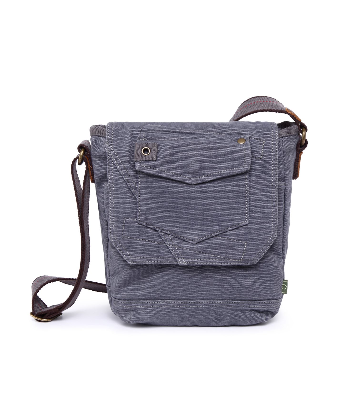 Женская сумка TSD BRAND Spring Palm Canvas Crossbody, цвет: Серый — фото 1