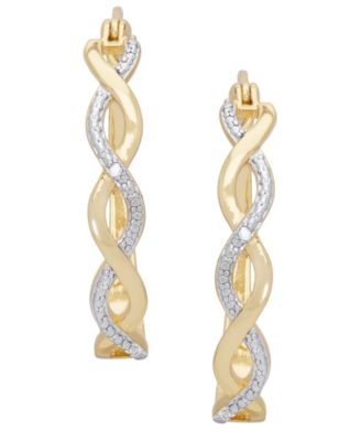 Diamond Accent Infinity Hoop Earrings