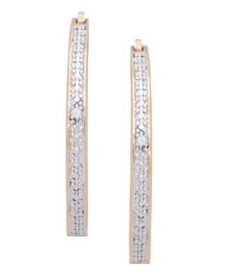 Diamond Accent Round Hoop Earrings