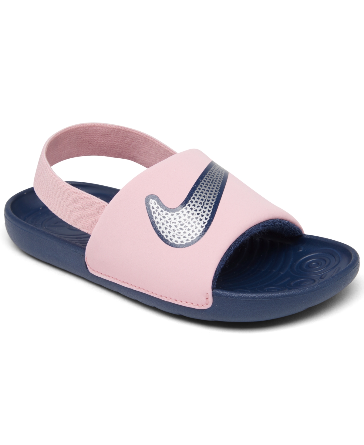 Nike Toddler Girls Kawa Se Slide Sandals From Finish Line In Pink Glaze/midnight Navy