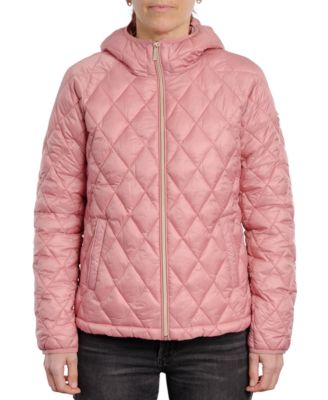 michael kors hooded quilted coat