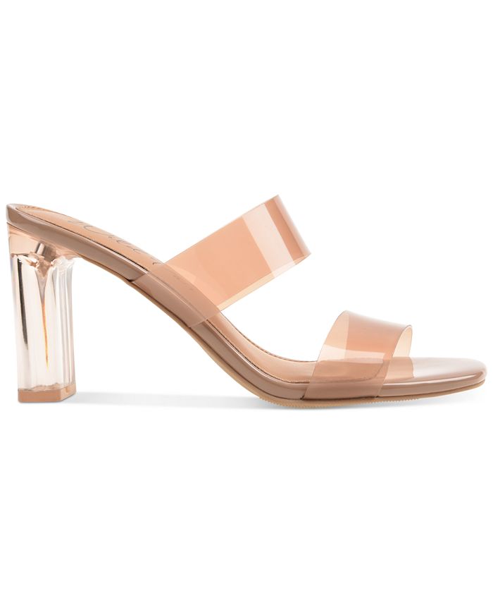 Wild Pair Zandria Two-Piece Clear Vinyl Dress Sandals, Created for Macy ...