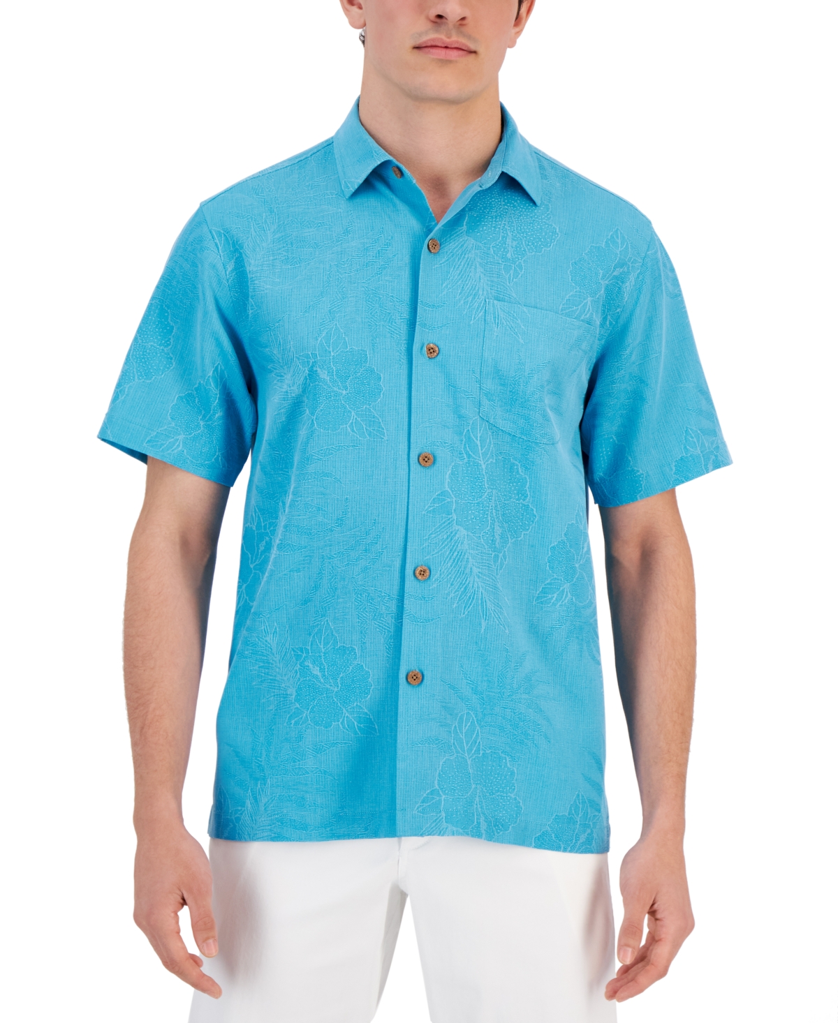 TOMMY BAHAMA MEN'S LUSH PALMS PRINTED SHIRT, CREATED FOR MACY'S