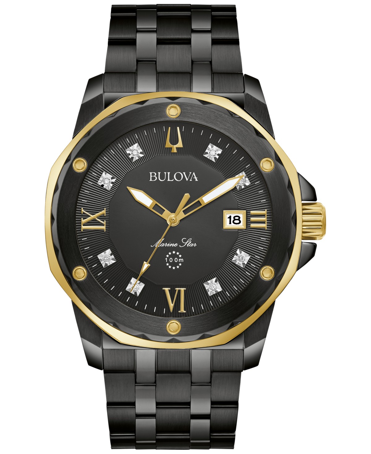 Мужские часы Bulova Marine Star с бриллиантами 44мм — фото 2