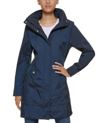 Cole Haan Packable Hooded Raincoat - Macy's