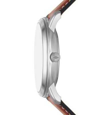 Men's Neutra Brown Leather Strap Watch 42mm