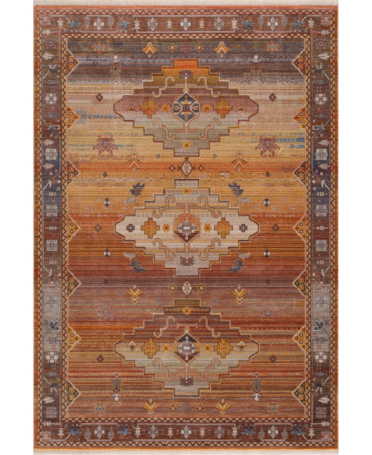 Lr Home Sierra Vintage-Like Bohemian 5' x 8' Area Rug - Brown