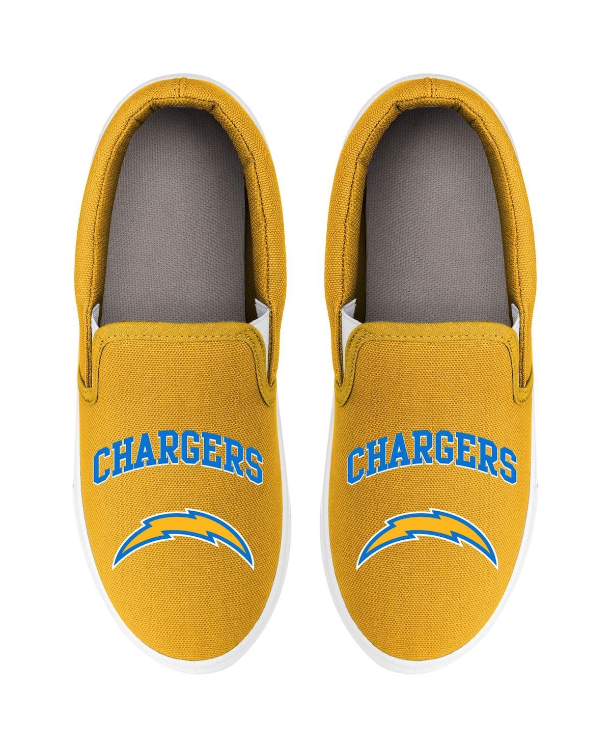 Women's Foco Los Angeles Chargers Big Logo Slip-On Sneakers - Yellow