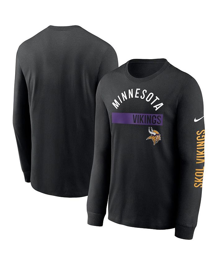Nike Men's Black Minnesota Vikings Fan Gear Color Bar Long Sleeve T-shirt -  Macy's
