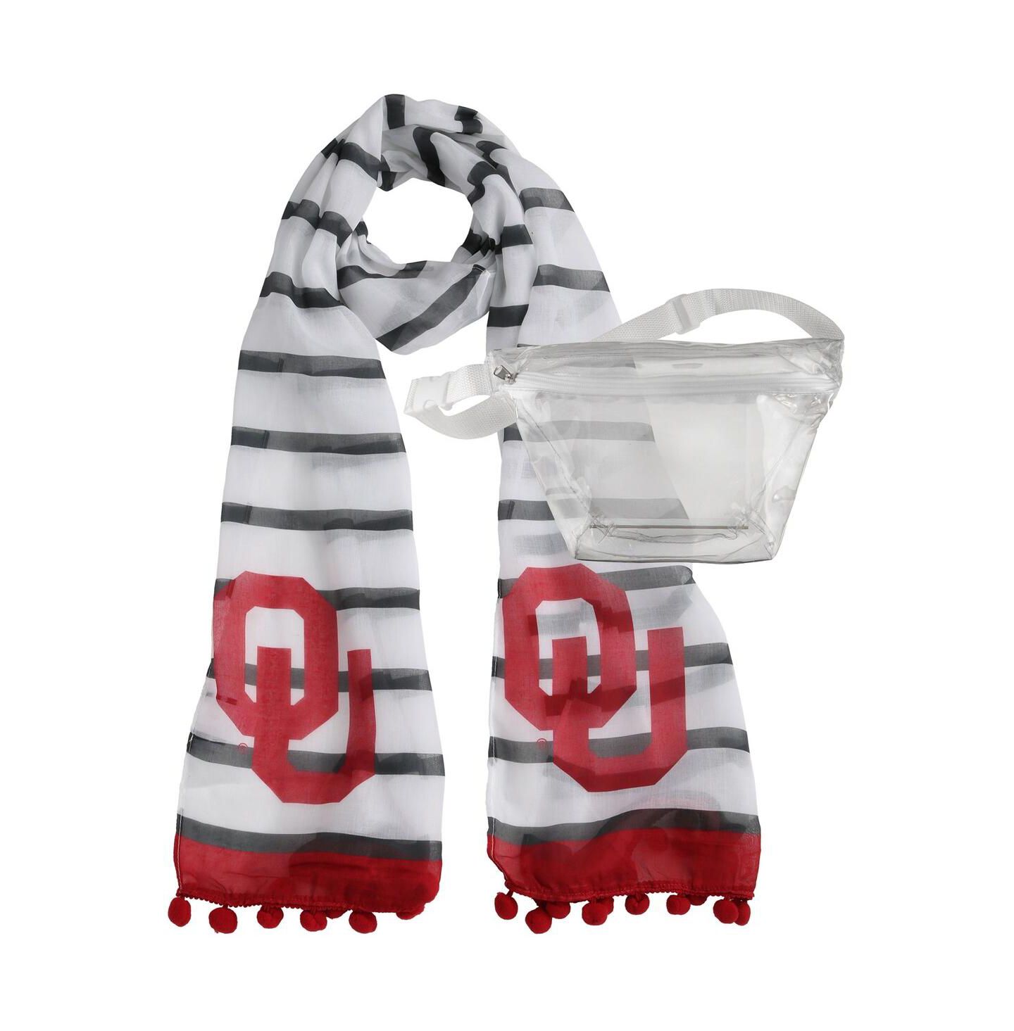 Женские шарфы Emerson Street Clothing Co. Oklahoma Sooners Fanny Pack Scarf Set — фото 2