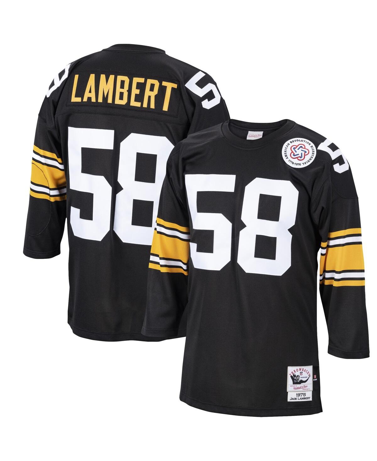 Men's Mitchell & Ness Jack LambertPittsburgh Steelers 1975 Authentic Retired Player Jersey - Black
