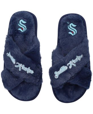 Women's Seattle Kraken Script Cross Slide Slippers