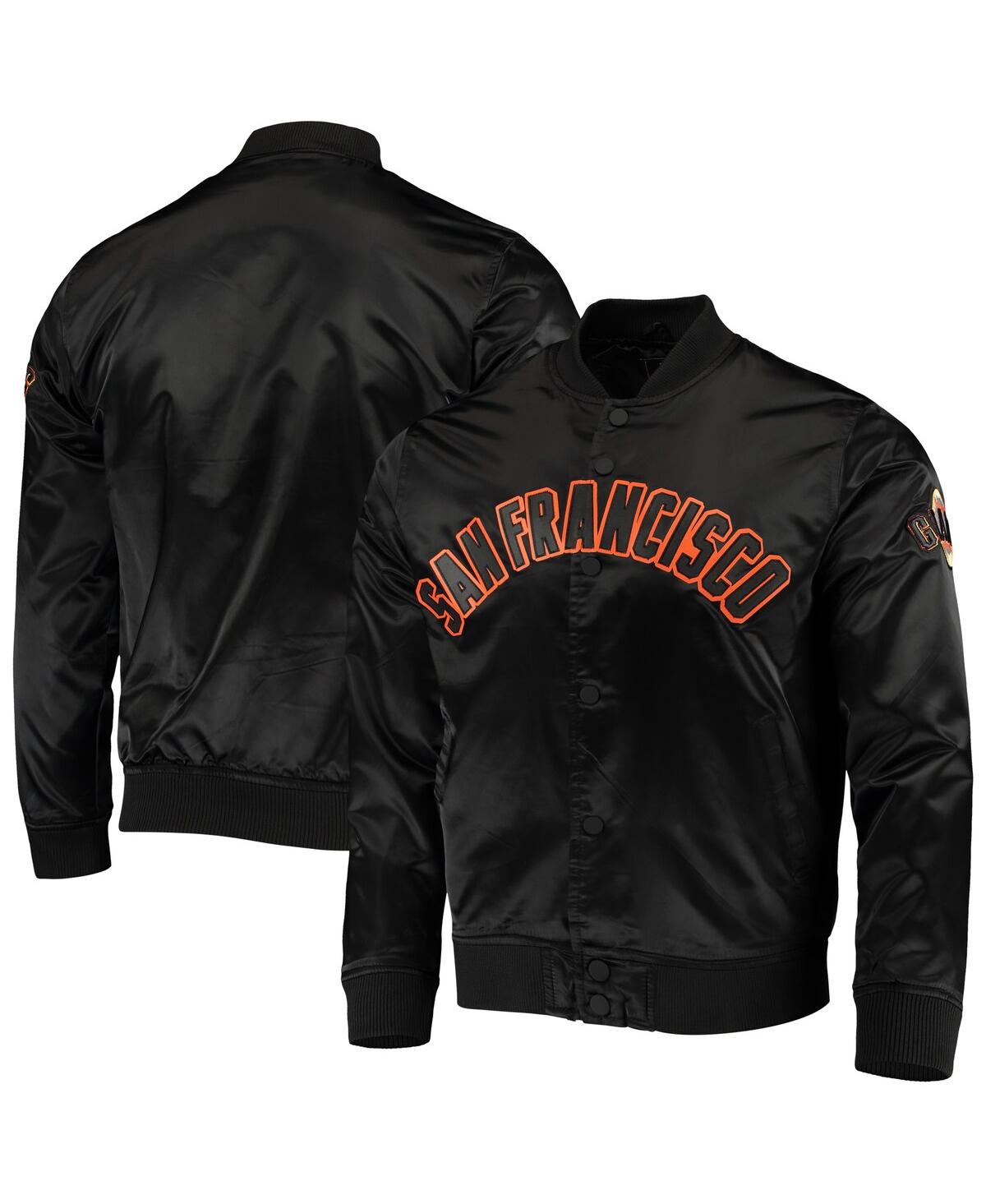 Men's Pro StandardSan Francisco Giants Wordmark Satin Full-Snap Jacket - Black