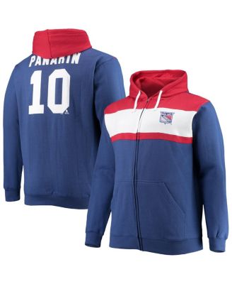 Men's Artemi Panarin Blue New York Rangers Big and Tall Colorblock Full-Zip Hoodie