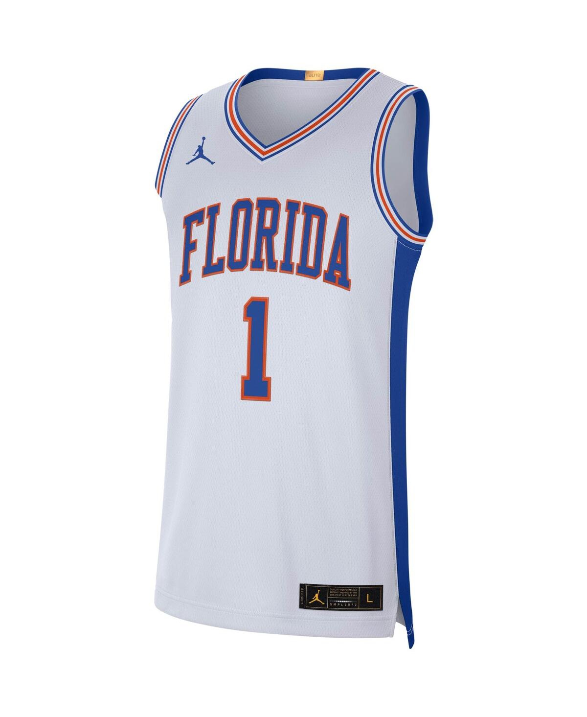 Men's Jordan #1Florida Gators Retro Limited Jersey - White