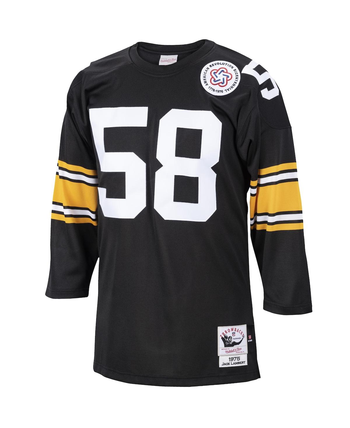 Men's Mitchell & Ness Jack LambertPittsburgh Steelers 1975 Authentic Retired Player Jersey - Black