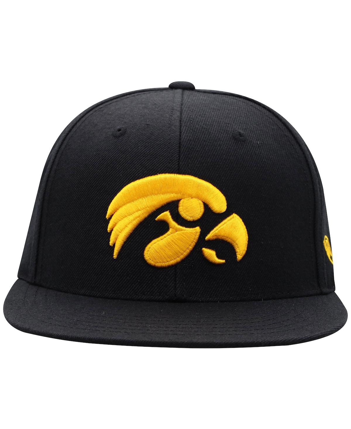 Men's Top of the WorldIowa Hawkeyes Team Color Fitted Hat - Black