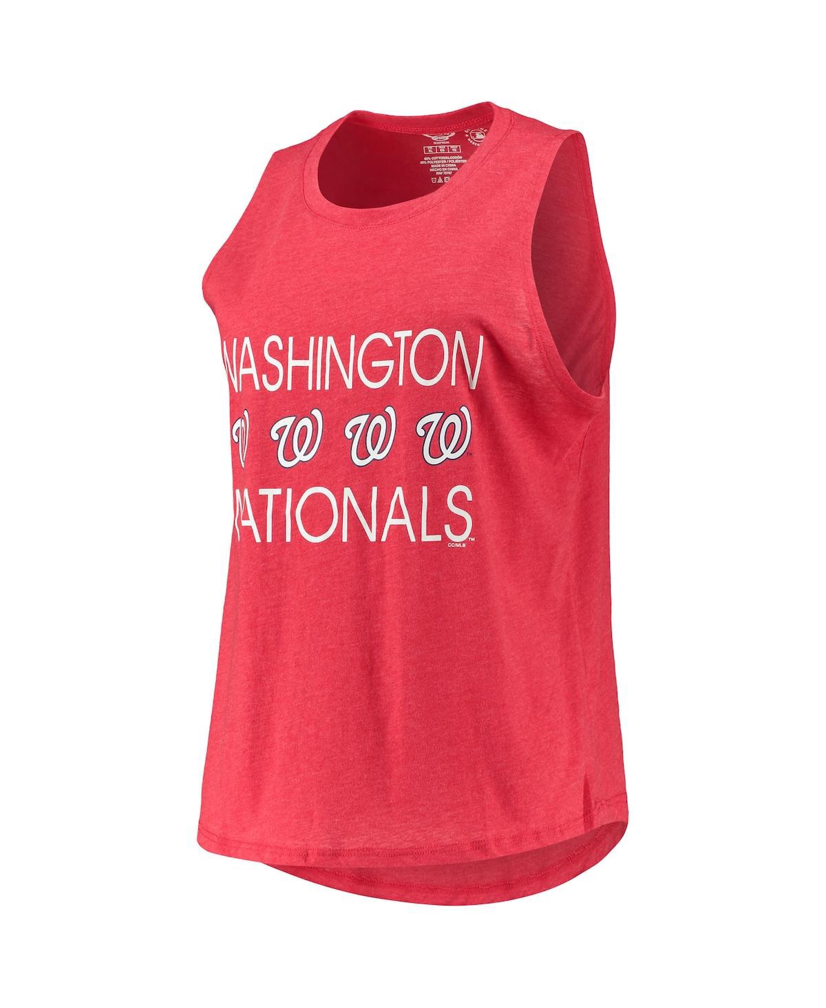 Concepts Sport Women's  Navy, Red Washington Nationals Meter Muscle Tank Top And Pants Sleep Set In Navy,red