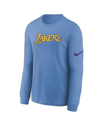 Men's Nike Powder Blue Los Angeles Lakers 2021/22 City Edition Courtside Heavyweight Moments Long Sleeve T-Shirt