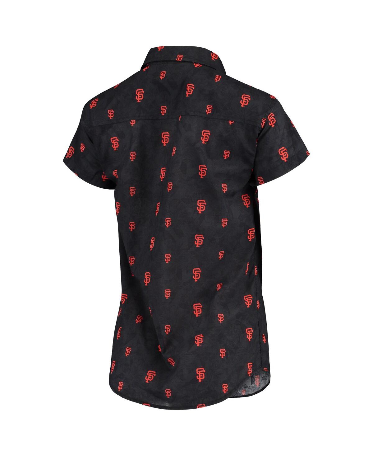 Shop Foco Women's  Black San Francisco Giants Floral Button Up Shirt