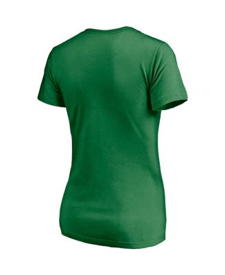 Women's Green Oregon Ducks Primary Logo V-Neck T-shirt