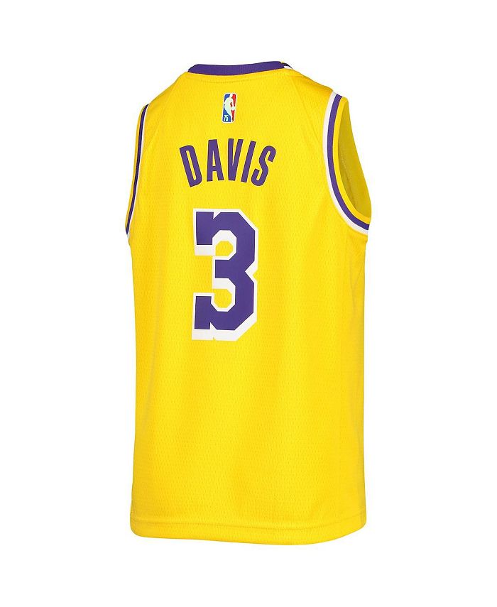Men's Nike Anthony Davis Gold Los Angeles Lakers 2021/22 Diamond Swingman Jersey - Icon Edition Size: Small