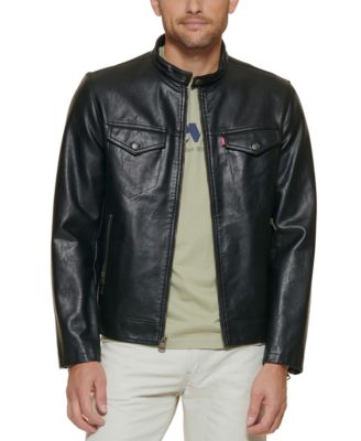 levi's faux leather racer jacket