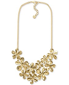 Gold-Tone Floral Statement Necklace, 17" + 2" extender, Created for Macy's