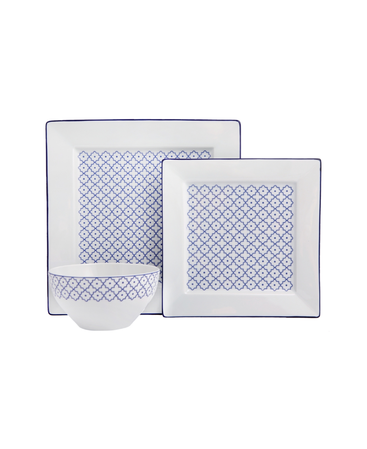 Blue Passion 3-Piece Place Setting Set - Blue and White