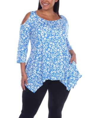 white mark tunics plus size