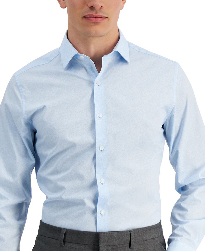 Bar III Men's Slim Fit Vintage Coral Dress Shirt, Created for Macy's ...