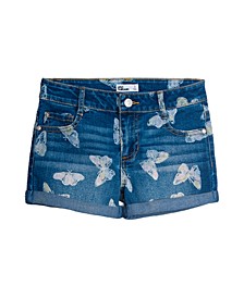 Toddler Girls Butterfly Denim Shorts