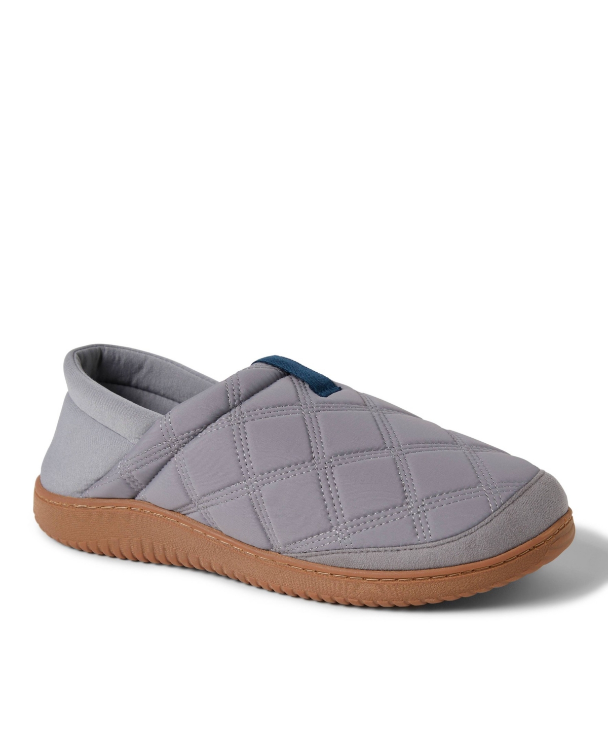 Dearfoams Men's River Closed Back Collapsible Heel House Shoe Slipper - grey