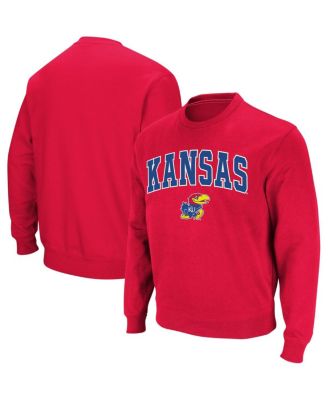 Men's Kansas Jayhawks Arch & Logo Crew Neck Sweatshirt