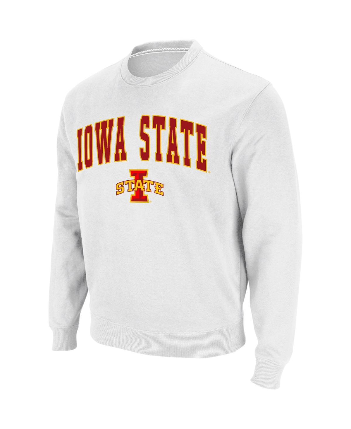 Colosseum Men's Iowa State Cyclones Arch & Logo Crew Neck Sweatshirt In Gold