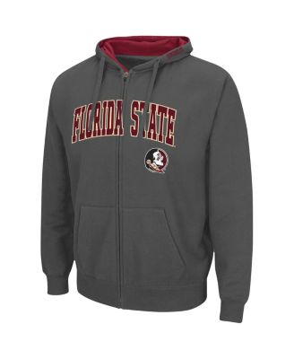 Men's Charcoal Florida State Seminoles Arch Logo 3.0 Full-Zip Hoodie