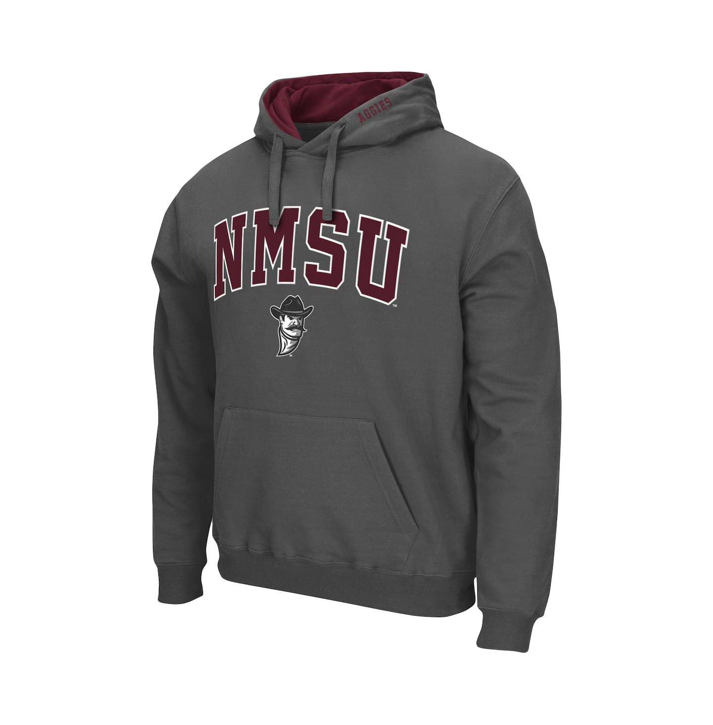 Мужское худи Colosseum New Mexico State Aggies Arch And Logo Pullover, цвет: Угольный — фото 2