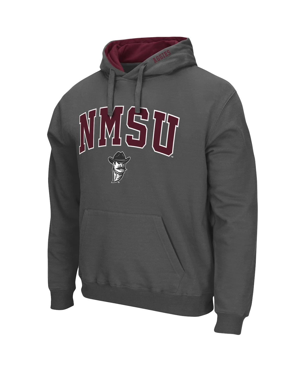Colosseum Charcoal New Mexico State Aggies Arch And Logo Pullover Hoodie In Charcoal